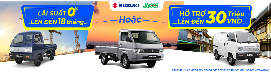 ƯU ĐÃI ĐẶC BIỆT CUỐI NĂM 2022, VIỆT NAM SUZUKI HỖ TRỢ 0% LÃI SUẤT LÊN ĐẾN 18 THÁNG