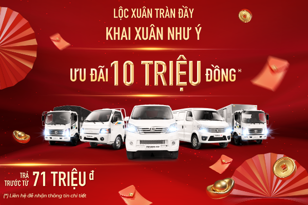 DAEHAN MOTORS ƯU ĐÃI 100% PHÍ TRƯỚC BẠ CHO KHÁCH MUA XE TERACO