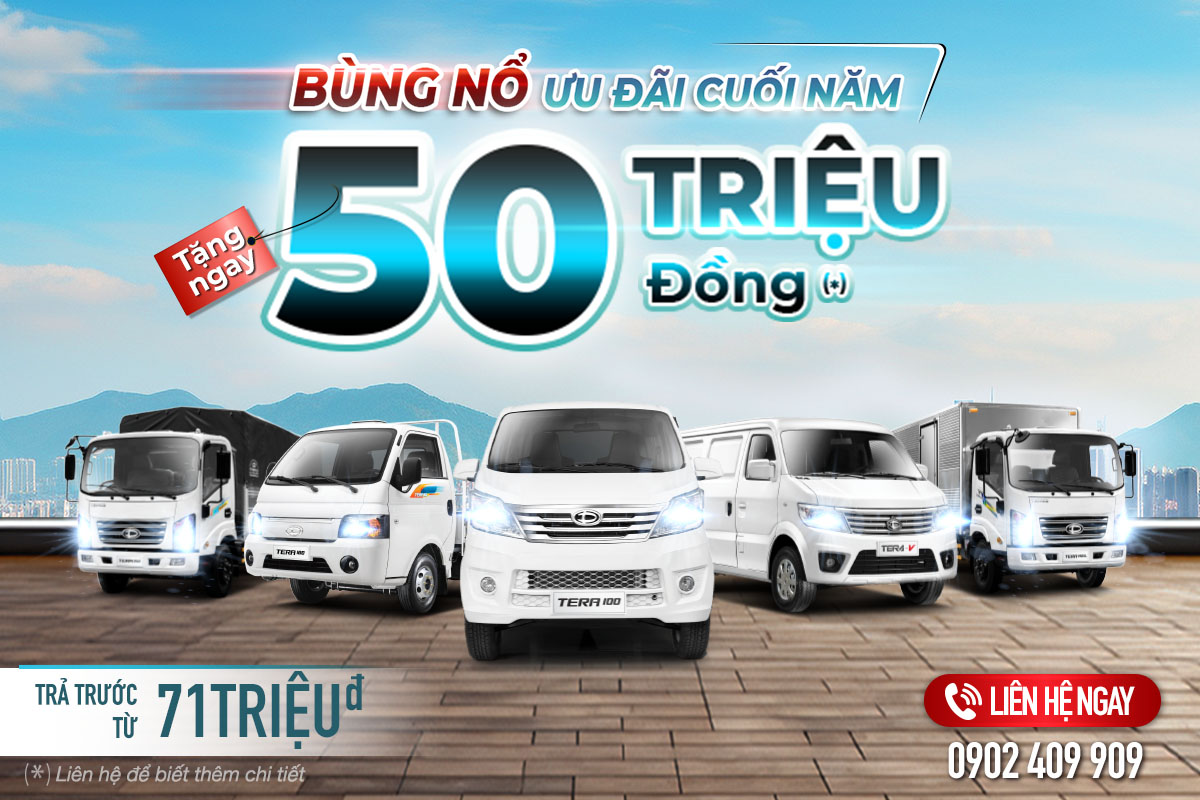 DAEHAN MOTORS BÙNG NỔ ƯU ĐÃI CUỐI NĂM CHO KHÁCH HÀNG MUA XE TERACO