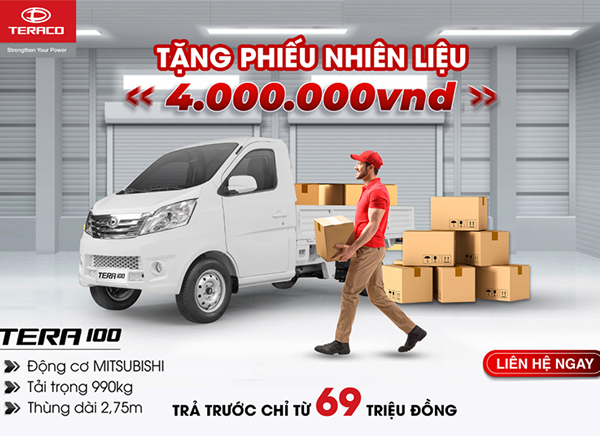 Mua TERA100, nhận phiếu nhiên liệu trị giá 4 triệu đồng